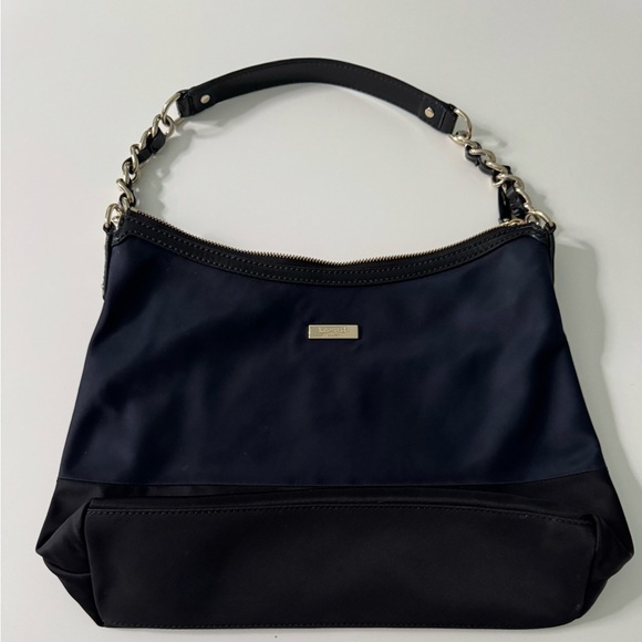 kate spade Handbags - Kate Spade Serena Navy and Black S
Hobo Bag with Gold Hardware